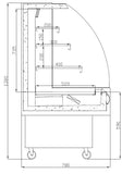 YOKOHAMA R-12 GLASS - Wall-mounted refrigerated display case COLD